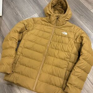 The North Face Men’s Aconcagua 3 Hoodie Winter Jacket Coat Puffer Size Large Tan